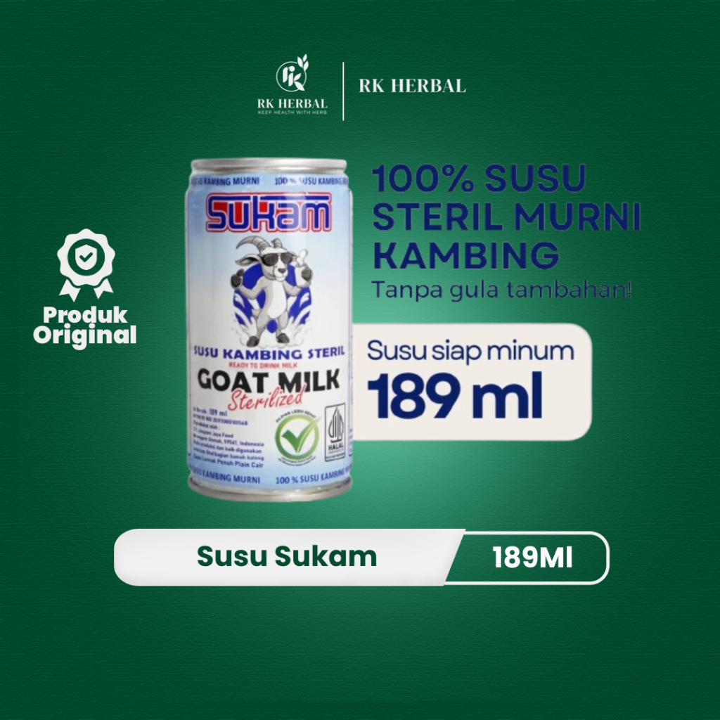 

SUKAM Susu Kambing Steril Pertama di Indonesia - rendah gula dan tinggi kalsium 189 ml