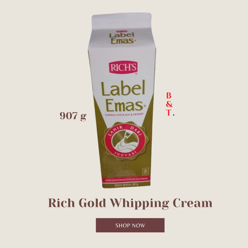 

Rich Gold Whipping Cream 907 gram