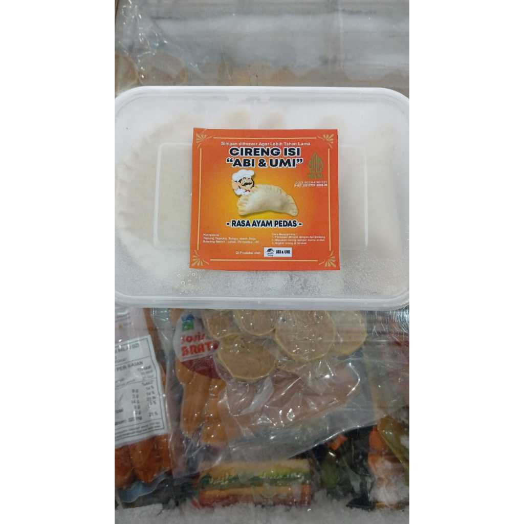 

Cireng isi ayam , keju ,ayam pedes hot , tetelan isi 8 pcs