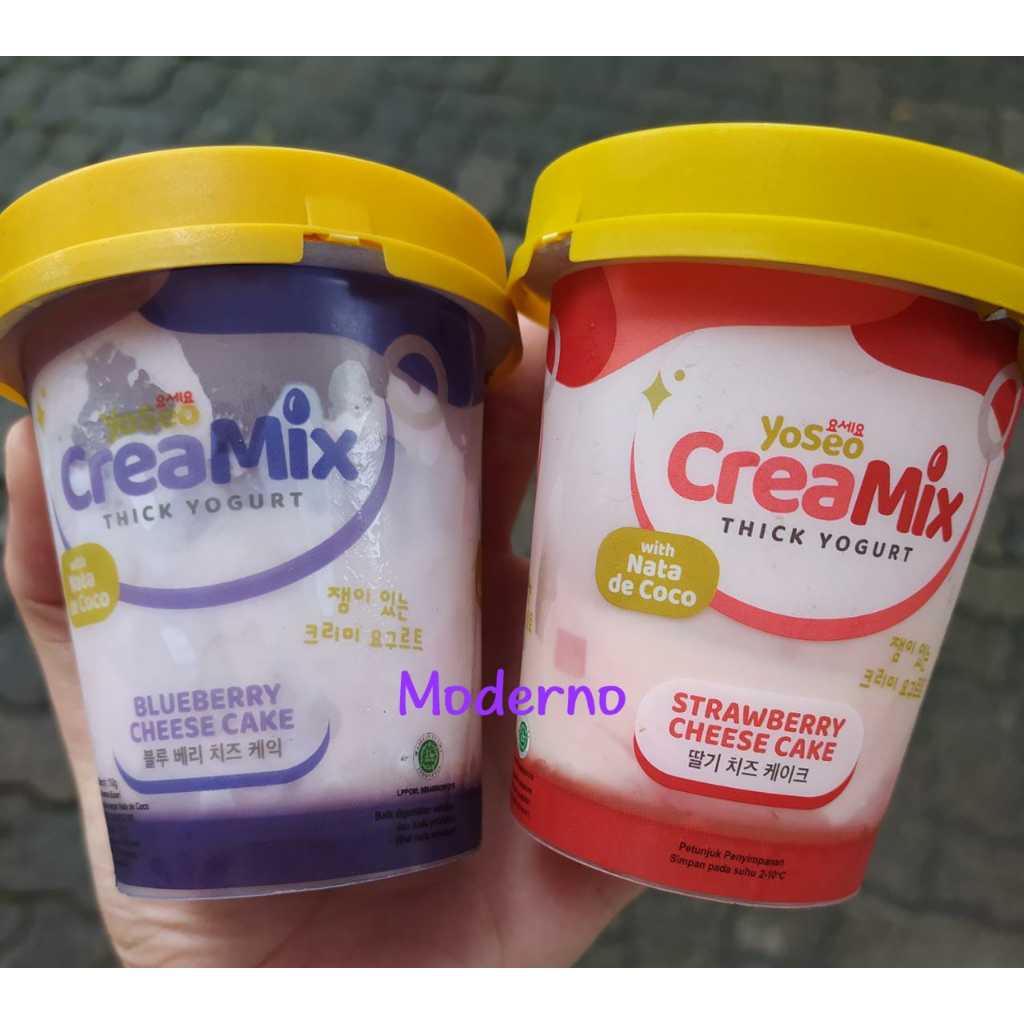 

Yoseo Creamix Thick Yogurt Blueberry Cheese cake 110gr - Yoseo Creamix Thick Yogurt Strawberry Cheese cake 110gr