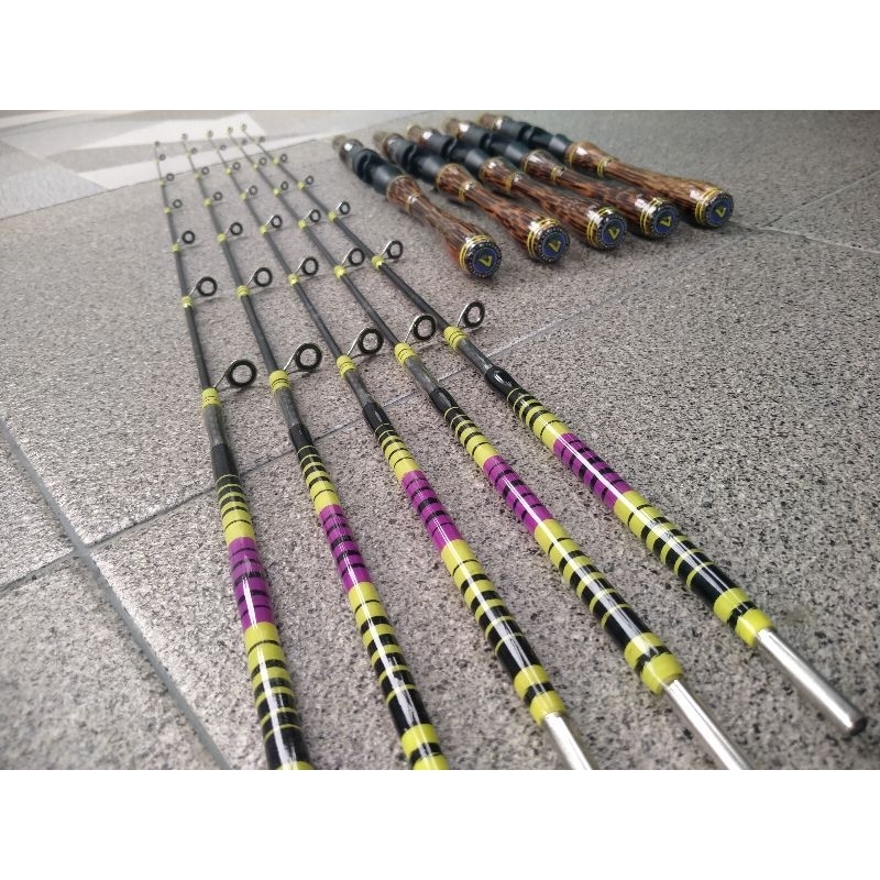 Joran udang/ikan pontianak sambung Gagang fiber solid super lentur