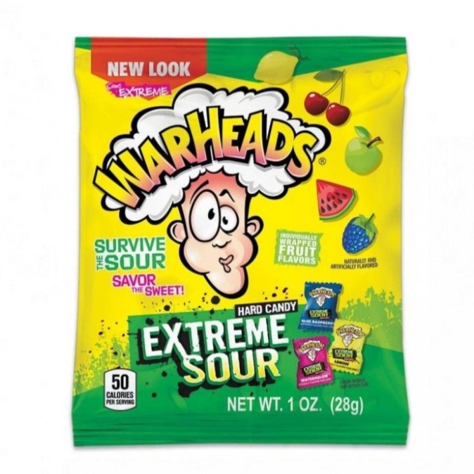 

Warheads Extreme Hard Candy / Permen Asam Aneka Rasa 28 Gr