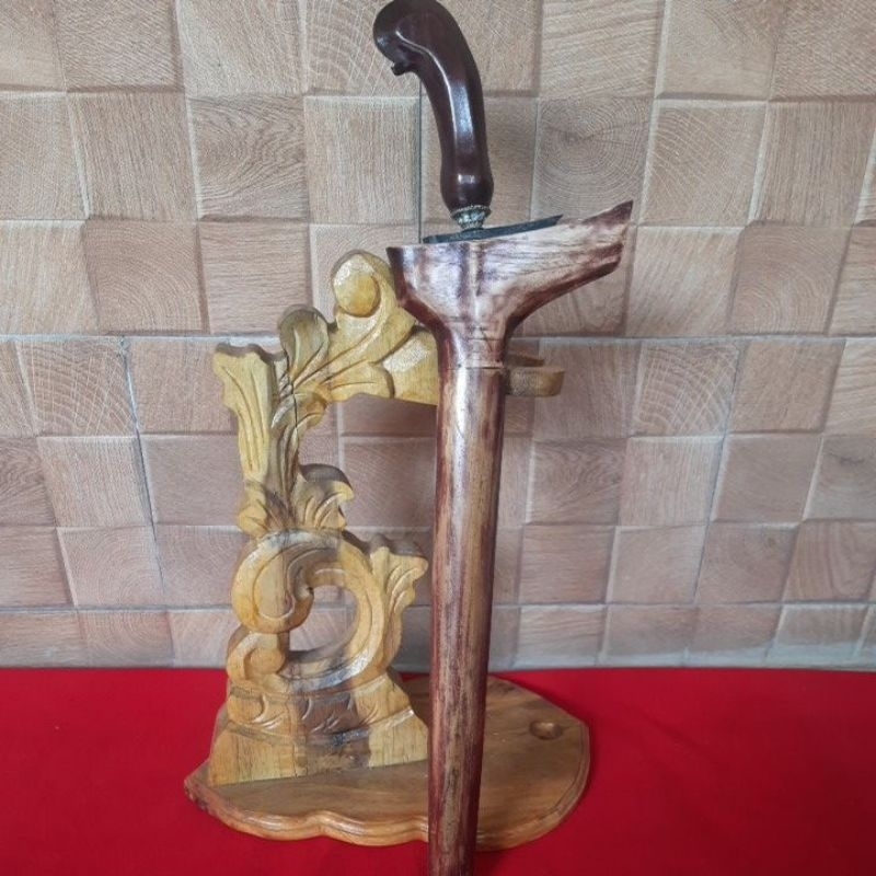 Keris Kyai Jangkung Luk 3 Ori Sepuh,Wingit Pamor Pulo Tirto ,Rojo Gundolo