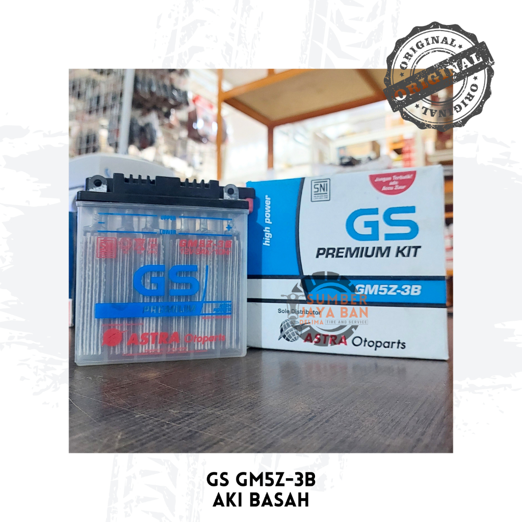 Aki Basah GS GM5Z-3B Premium Kit ORI