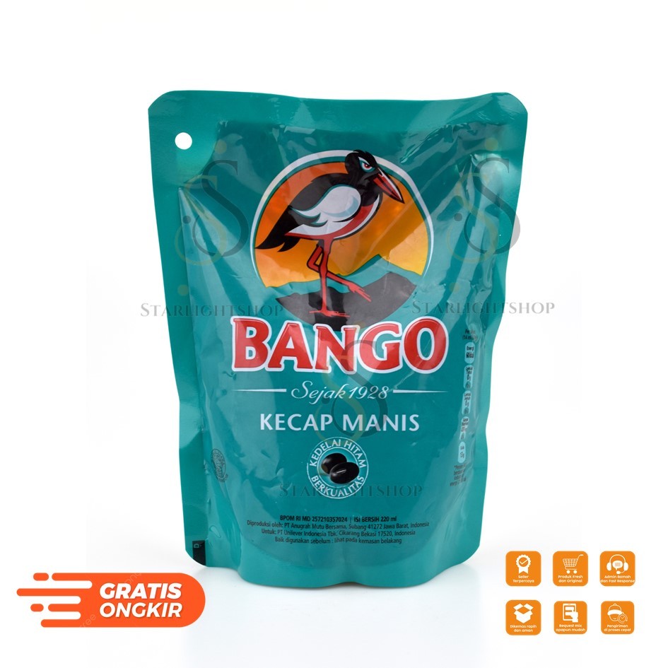 

BANGO KECAP MANIS POUCH 200ML / Bango Kecap Manis Pouch 210 Ml