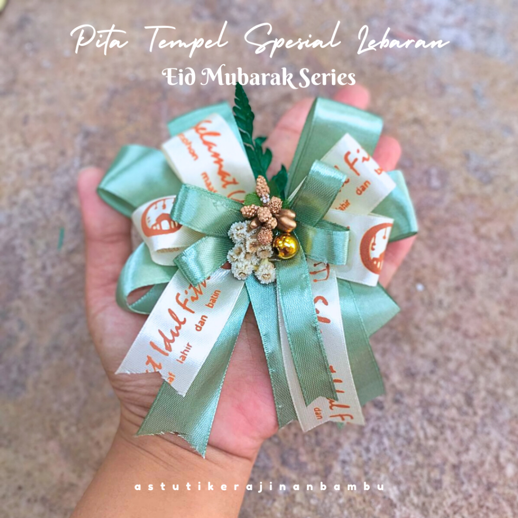 

Mubarak | READY STOCK SIAP KIRIM PITA LEBARAN 2025 Pita Parsel lebaran ketupat hampers idul fitri box kado hijau merah murah