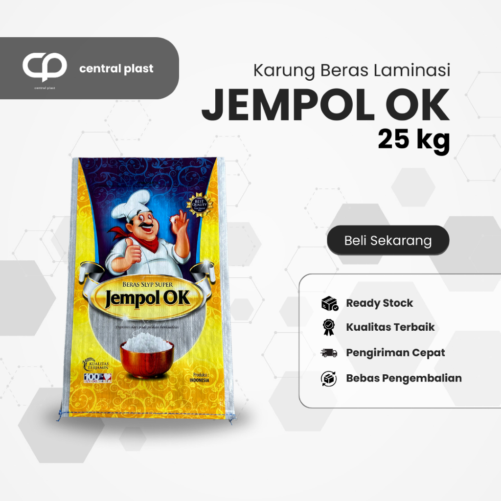 Karung Beras Laminasi 25 kg Cap Jempol OK