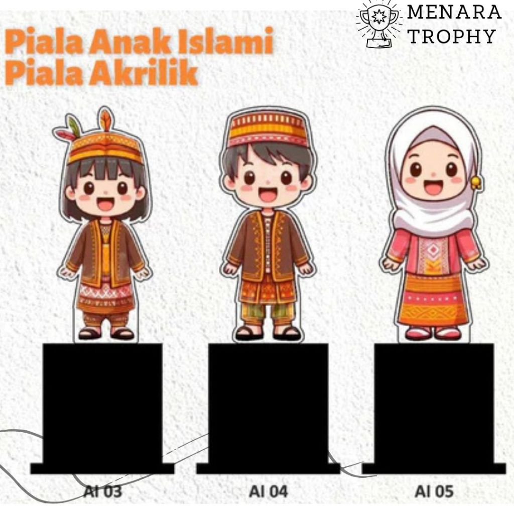 Piala Anak Wisuda Piala Anak Sekolah Piala Agustusan Akrilik Custom