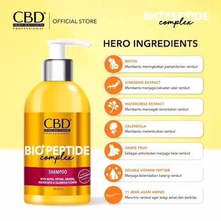 CBD Bio Peptide Shampoo / Shampo Untuk Rambut Rontok