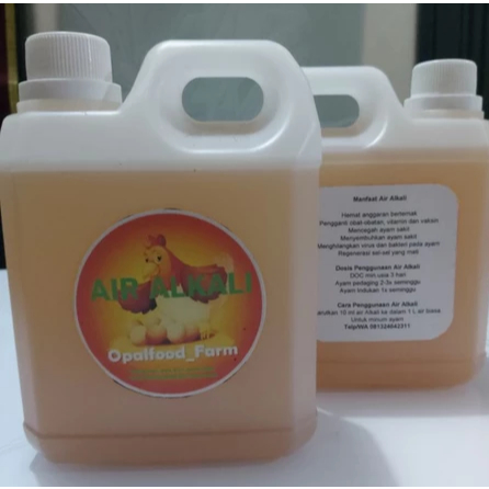 AIR ALKALI cairan ampuh untuk ayam dan unggas lain kemasan 1 liter - kemasan 1 liter AIR ALKALI cair