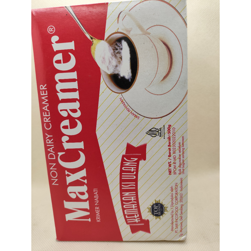 

KRIMER BUBUK NABATI 500 GR / NON-DAIRY CREAMER (MAXCREAMER)