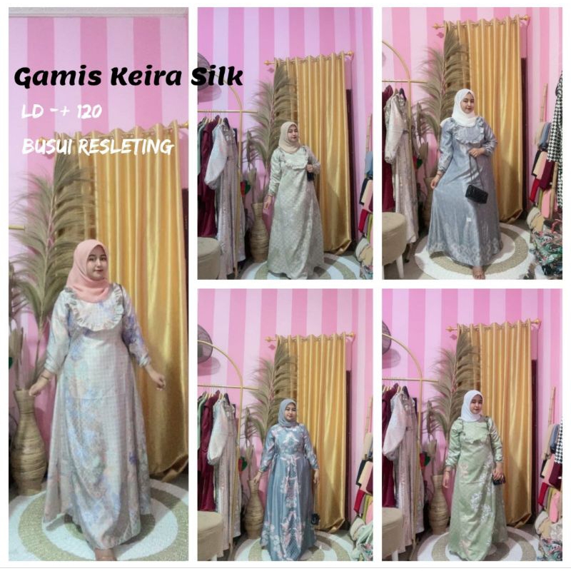 Gamis Khaira Silk Motif Ld120