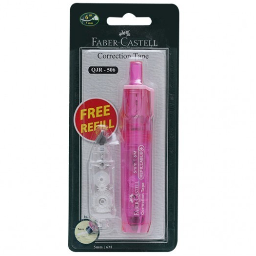 

CORRECTION TAPE QJR 506 FABER-CASTELL PINK/BLUE
