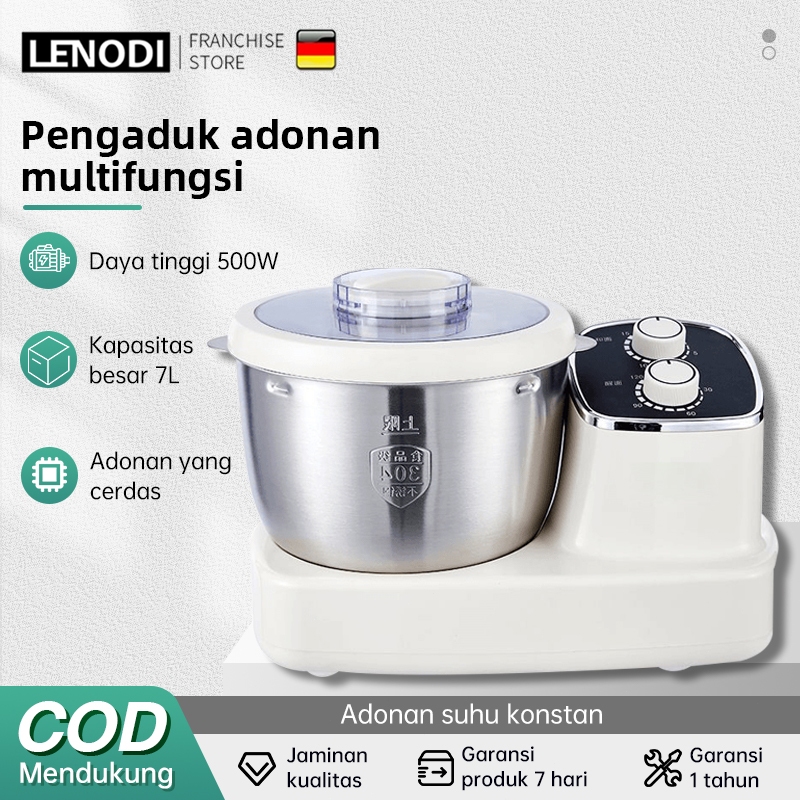 Pengaduk adonan multifungsi Dough Mixer Mesin Pengaduk Adonan 7 Liter Uleni adonan - bangunkan adona