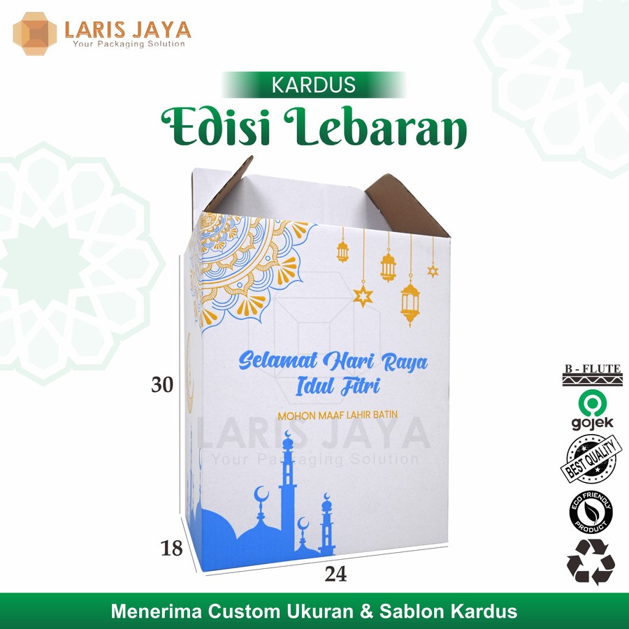 

Kardus Jinjing 24x18x30 Gable Box Ied Mubarok Box Jinjing Dus Idul Fitri Lebaran Packing Kotak Kemasan Karton 24 x 18 x 30 cm