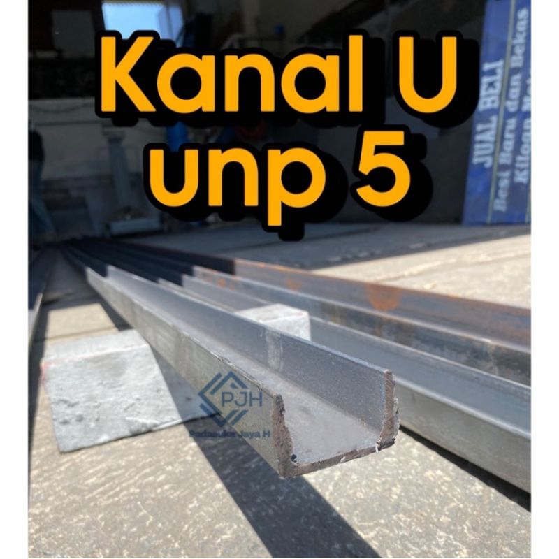 UNP 5 kanal U 50mm. besi baja unp multifungsi, cocok untuk mesin mesin. panjang mulai 70cm sampai 20