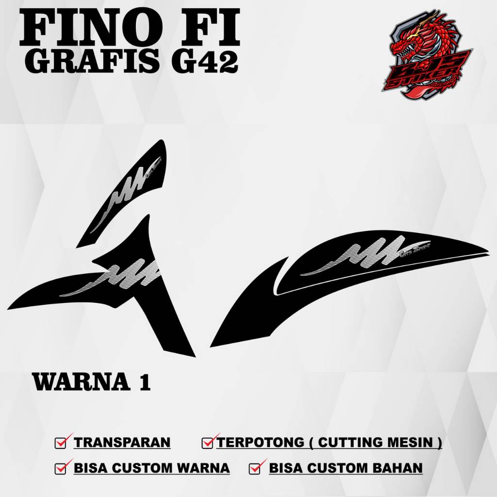 Stiker FINO injeksi / Striping FINO injeksi / Stiker Sticker Decal transparan uv FINO injeksi grafis