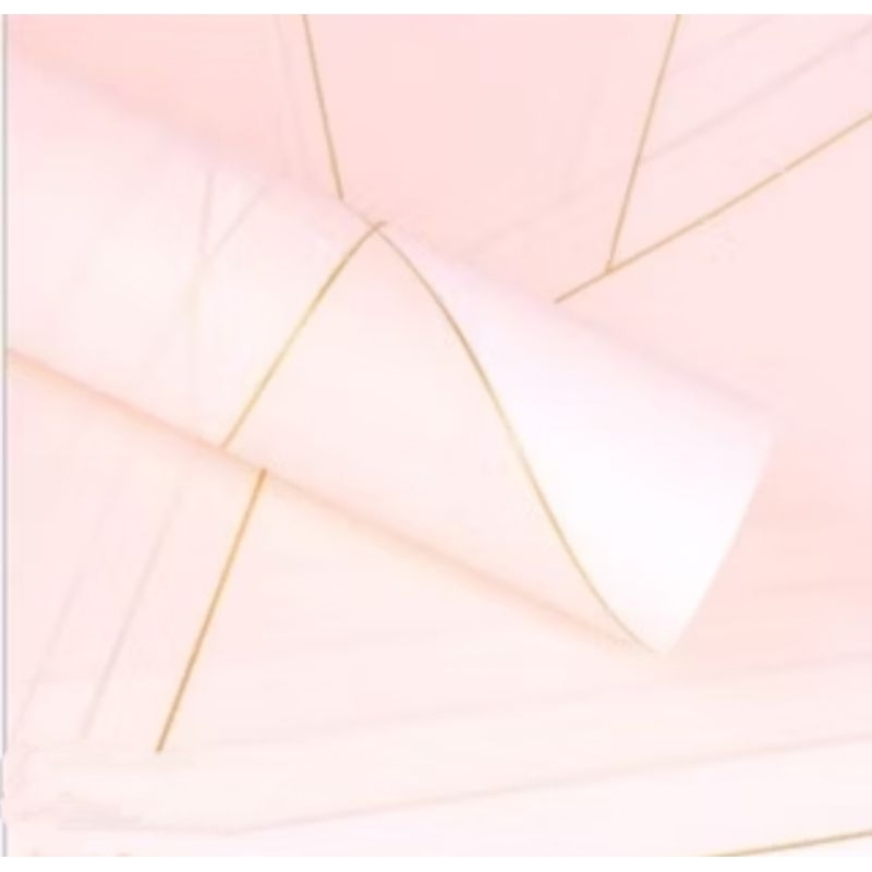 

KERTAS BUKET BUNGA / WARPPING PAPER FLOWER CELLOPHANE MOTIF GEOMETRI COLOR PINK