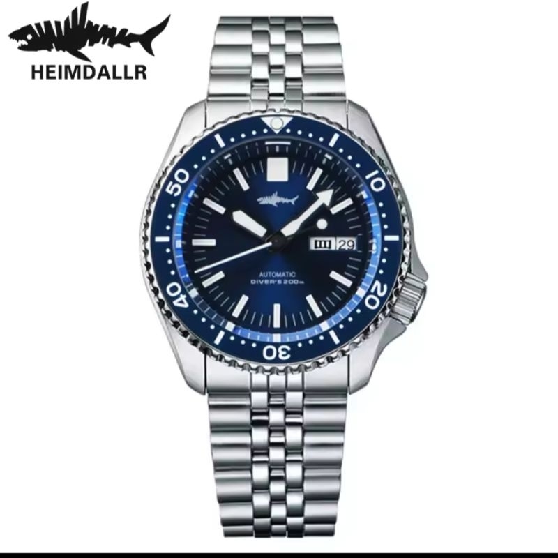 NEW HEIMDALLR SHARKEY SKX 007 AUTOMATIC SEIKO NH36 A STEEL SOLID 316 L SAFIR GLASS + AR COATING DEEP