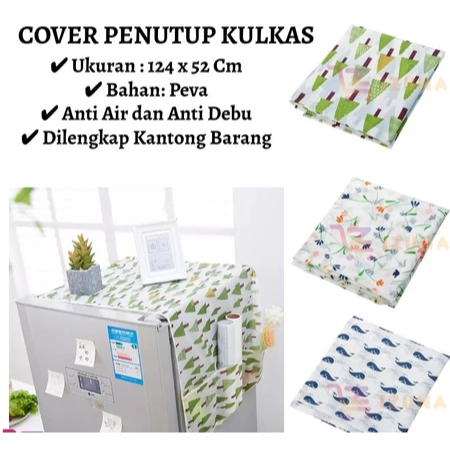Alas Kulkas / cover kulkas / Taplak kulkas / Penutup Cover KULKAS /