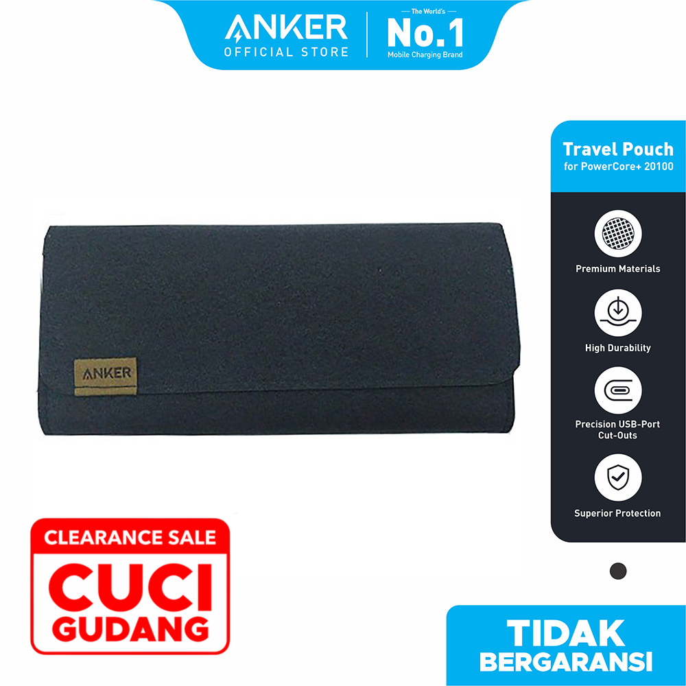 [NON GARANSI] Pouch PowerBank Anker for PowerCore+ 20100 Brown - A7098