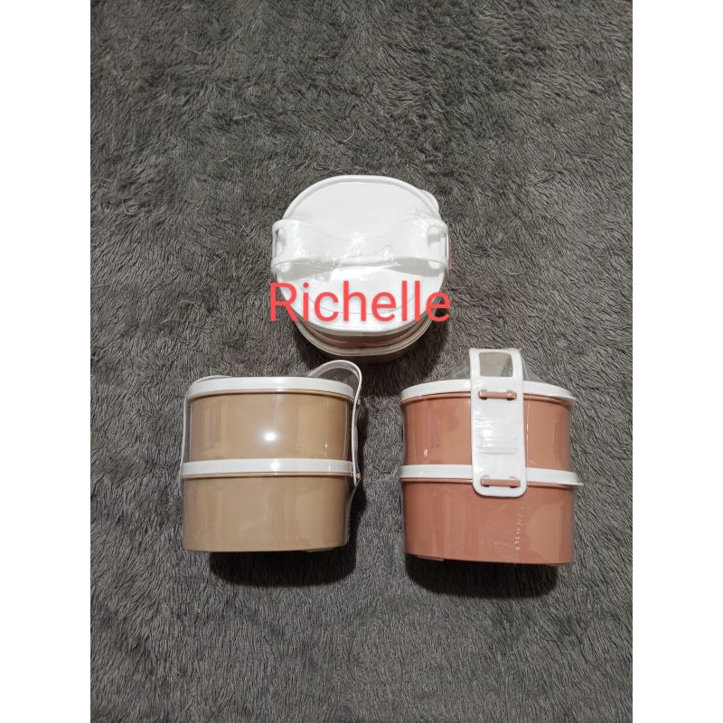 Rantang Susun / Rantang Susun 2 Plastik / Rantang Susun 2 Bulat / Tempat Makan Susun 2