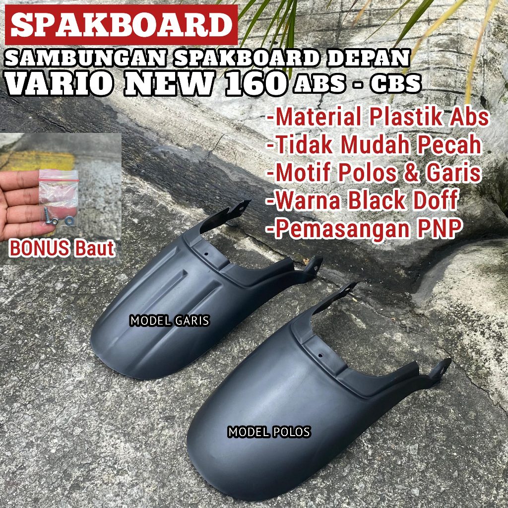 SAMBUNGAN SPAKBOR DEPAN VARIO 160 MUDFLAP SPAKBOR DEPAN SAMBUNGAN VARIO 160 LAPAKGROSIR55