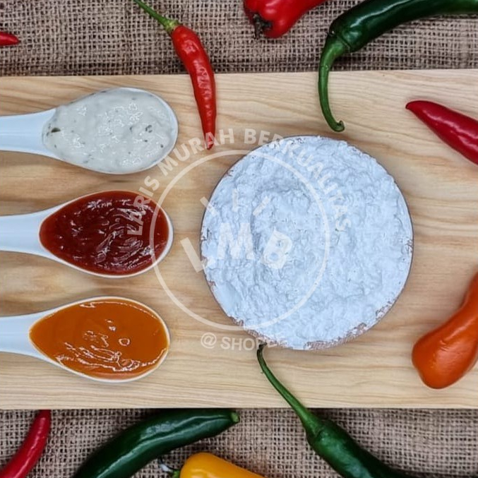 

Tepung Pengental untuk Saus saos Kecap Mayones Mayonnaise Sambal Cabe Tomat 1000 gr