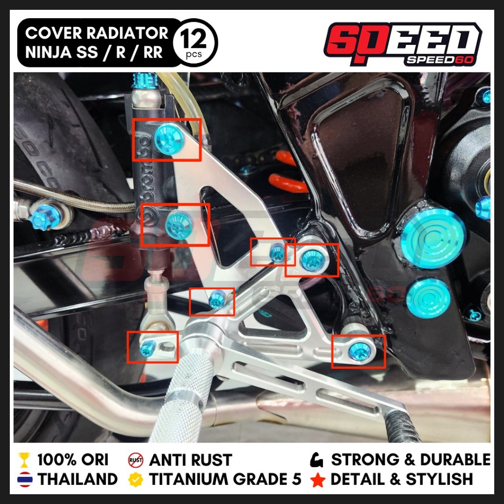 Probolt Titanium Baut Cover Underbone TYGA Kawasaki Ninja S SS R RR Grade 5 King Nut