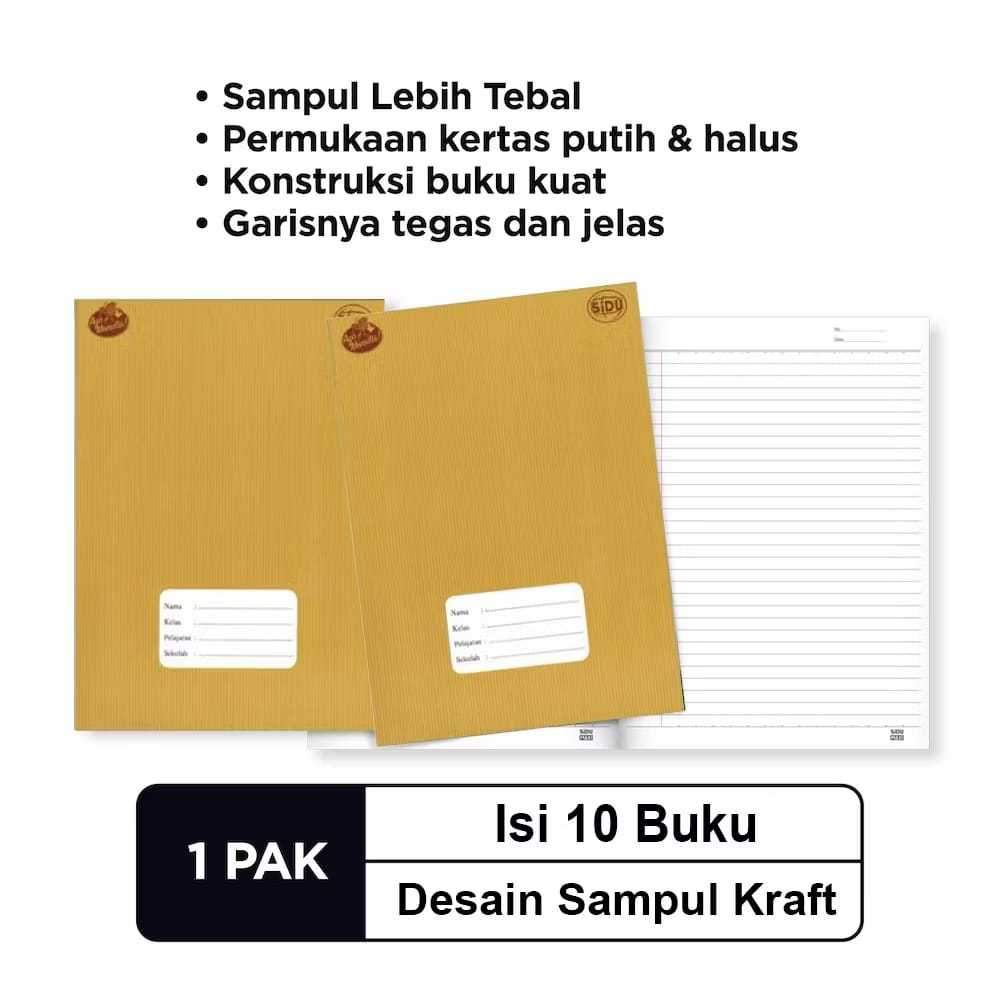 

Buku Tulis Sidu Cover Sampul Nama isi 40 Lembar / Buku Sidu Craft 40 Lembar (1 Pack isi 10 Buku) RB9