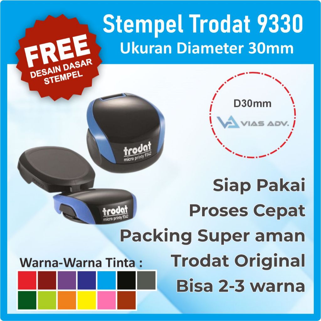 

Stempel Trodat Pocket Bulat Diameter 30mm Tipe 9330 | Stempel Praktis | Stempel otomatis | Bulat Kecil | Bulat Besar Lingkaran | Stempel Bundar