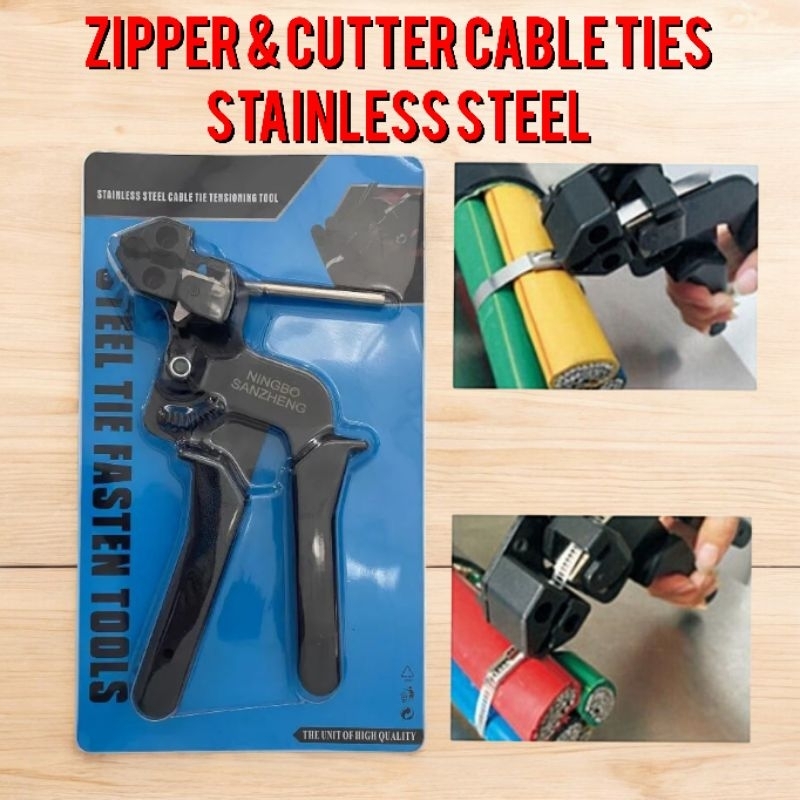 tang cable ties stainles steel zip tarik dan cutter gun