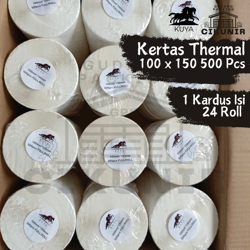 

Kertas Thermal Kuya 100mm x 150mm 500 Lembar 1 DUS