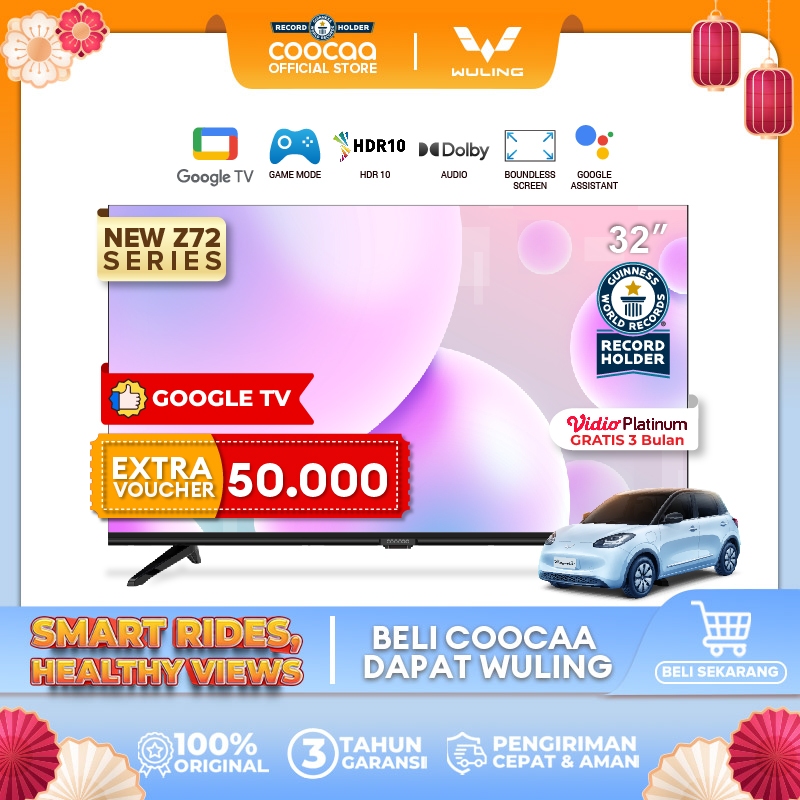 [Google TV] COOCAA 32 inch Smart TV - Digital TV - Netflix/Youtube - Google Assistant - Dolby Audio 