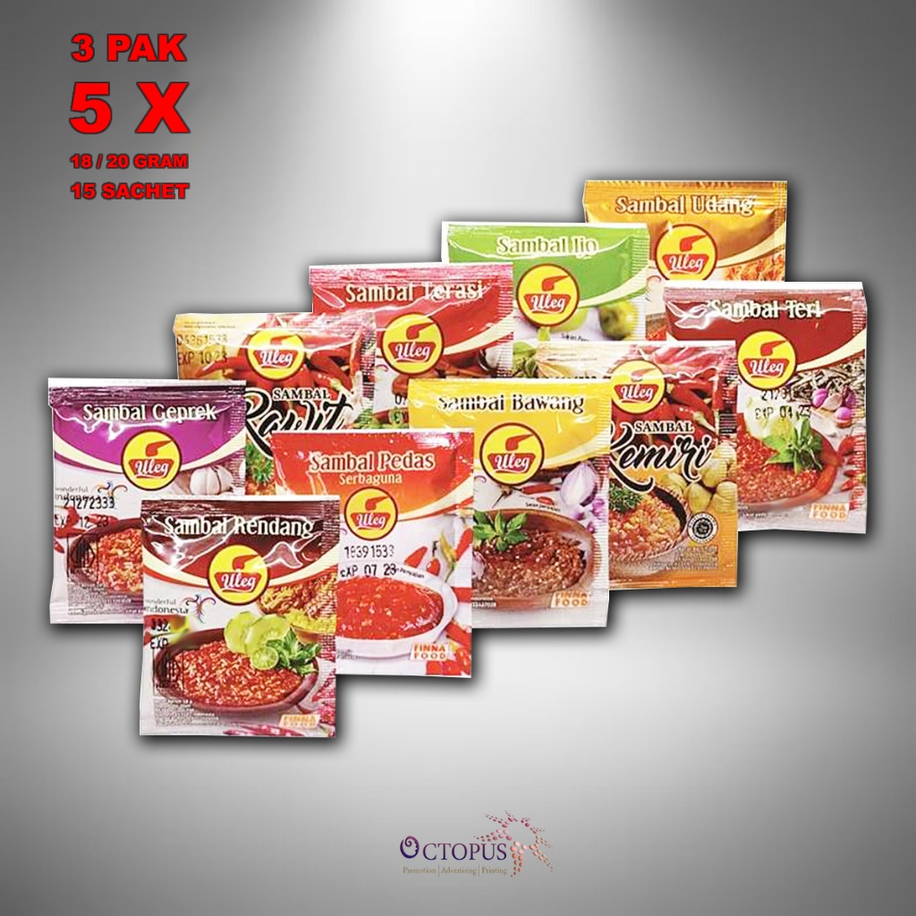 

3 PCS / PAK FINNA SAMBAL ULEG 5 X 20 GRAM ( 15 SACHET )