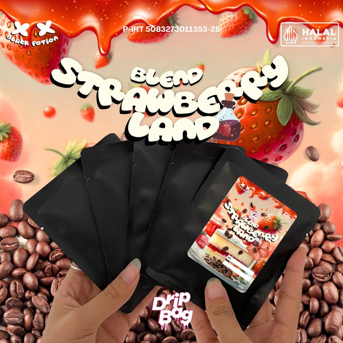 

Blend Strawberry Land 5 Drip Bag Coffee - ( kopi instant filter )