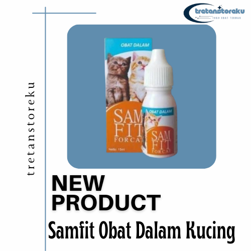 Samfit Vitamin & Obat Kucing Mencret Muntah Lemas Tidak Mau Makan Obat Dalam Kucing 15Ml