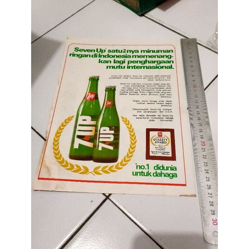 Iklan lawas minuman khas tahun 70an seven up 7up original iklan majalah tua vintage jadul antik paja