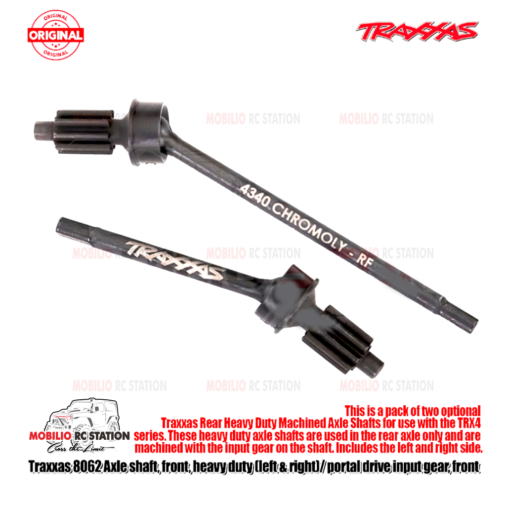 Traxxas #8062 Axle Shaft Front Heavy Duty Portal Drive Input Gear TRX4