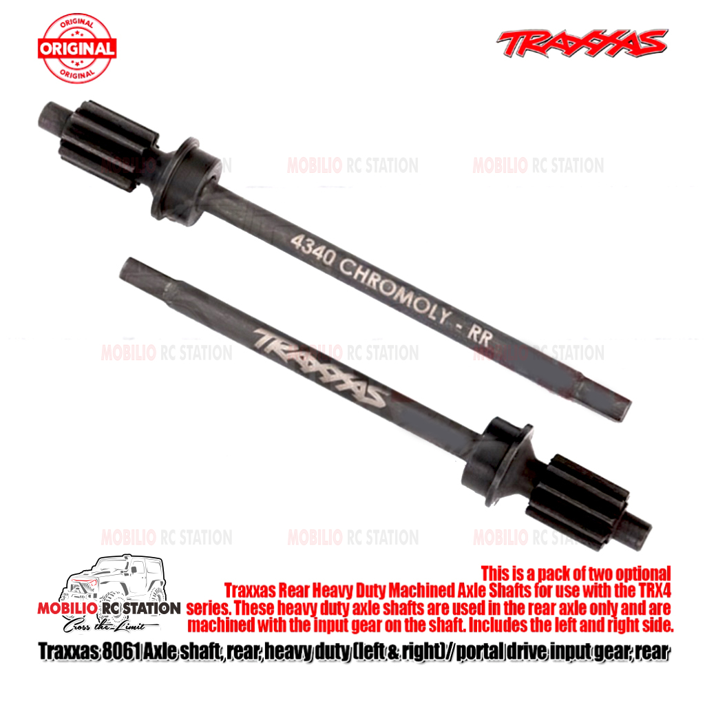 Traxxas ##8061 Axle Shaft Rear Heavy Duty Portal Drive Input Gear TRX4