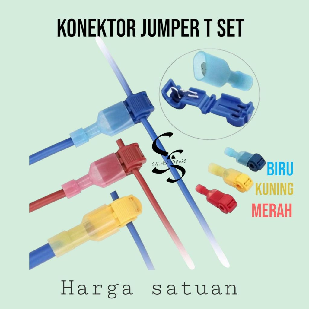 Konektor Kabel Listrik T Jumper Lock Quick Cable Connector Sambungan Kabel Satuan