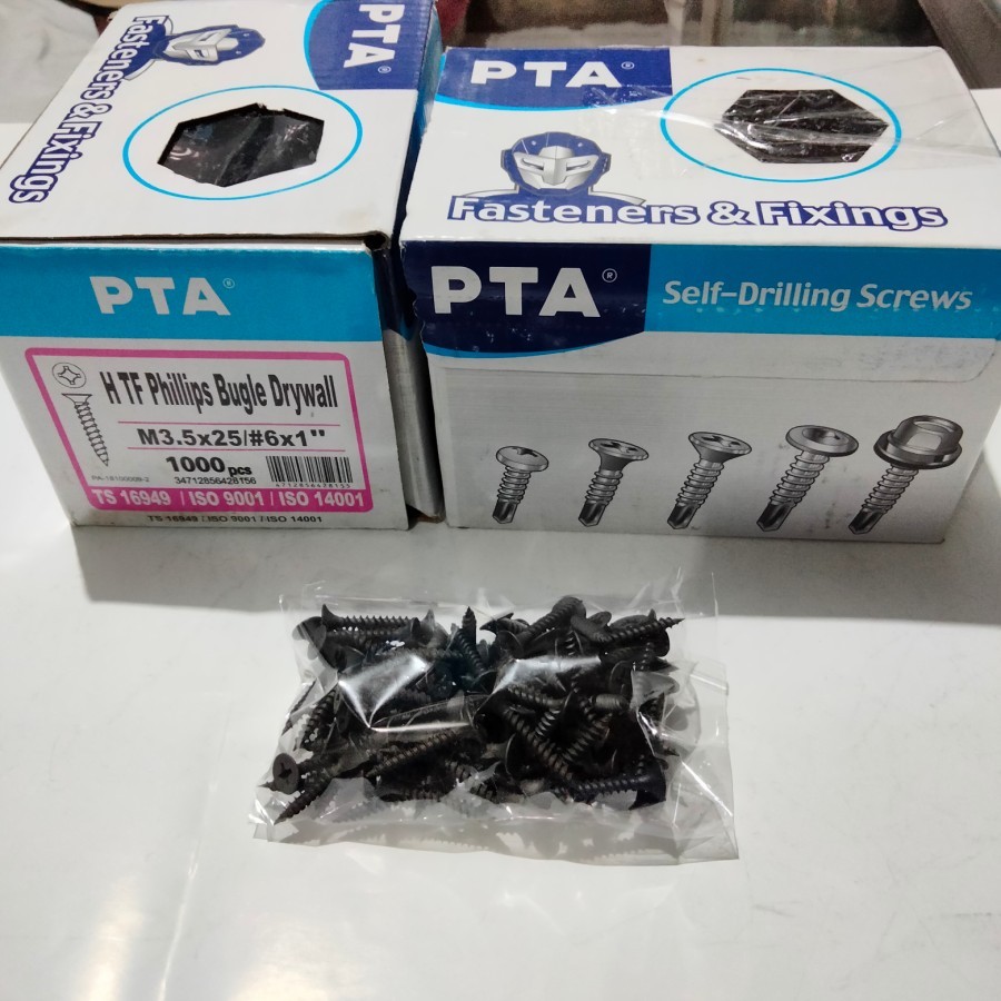 sekrup gypsum 6x1 bagus merk PTA