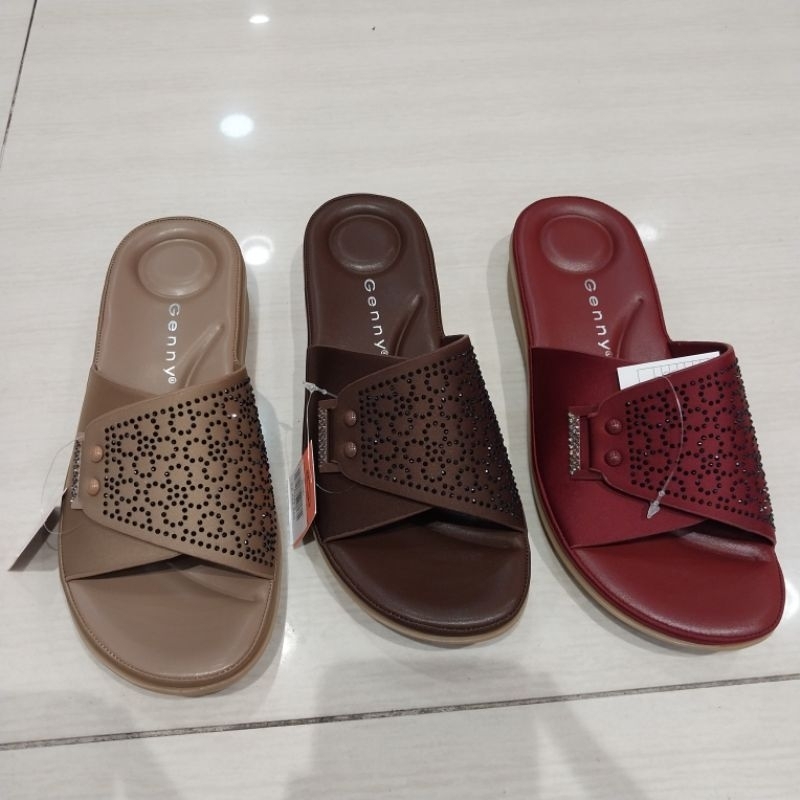 GENNY sandal flat wanita sol 1cm ringan anti slip