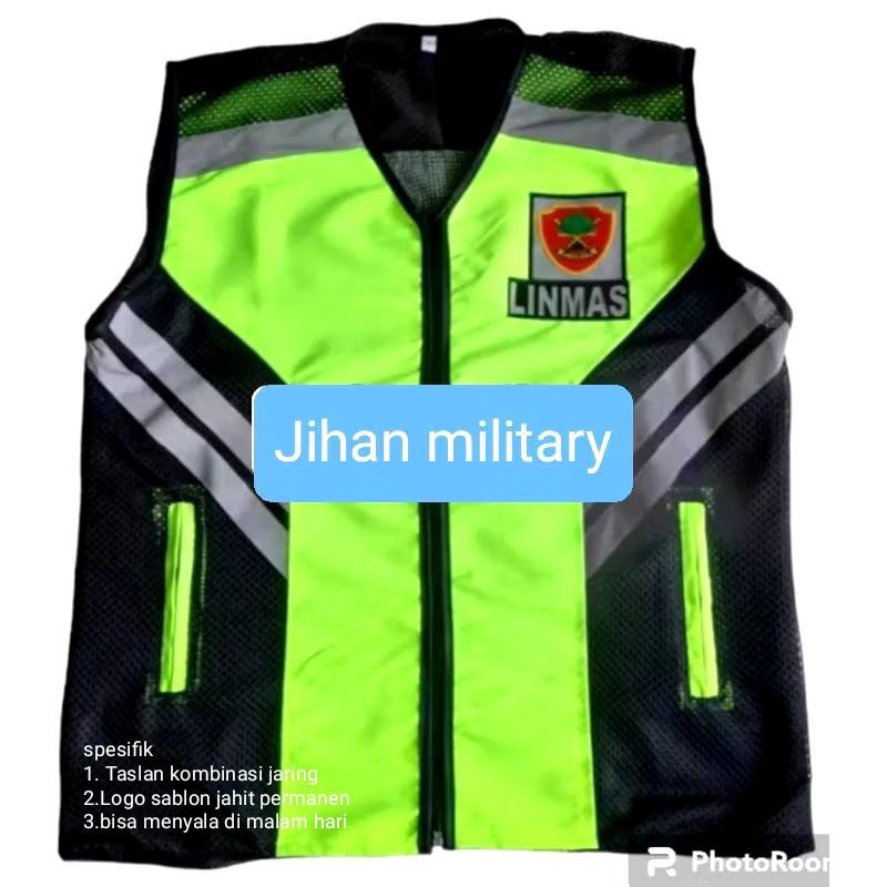 Rompi taslan polos, rompi parkir, rompi kerja lapangan