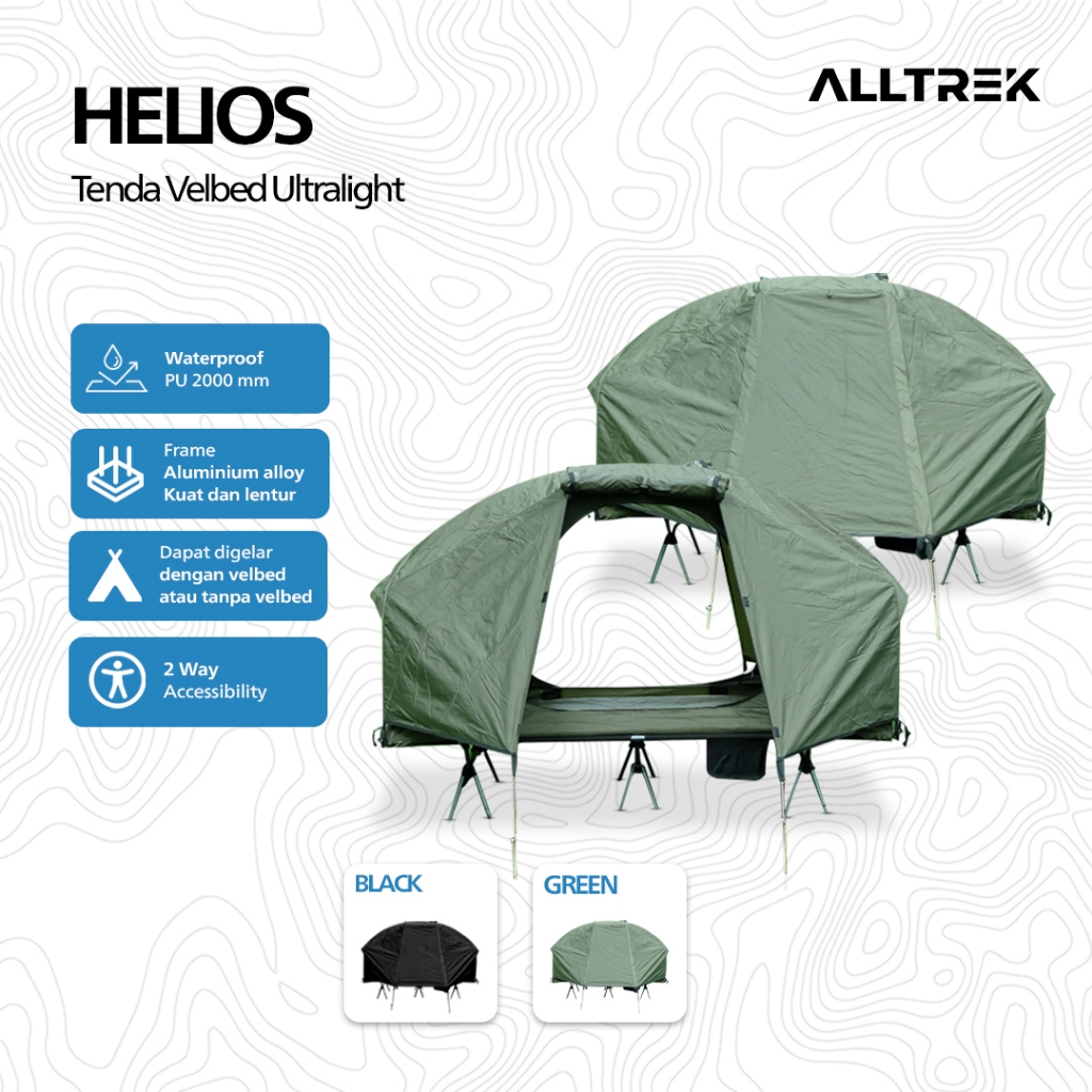 ALLTREK Tenda Camping HELIOS Tenda Velbed Ultralight