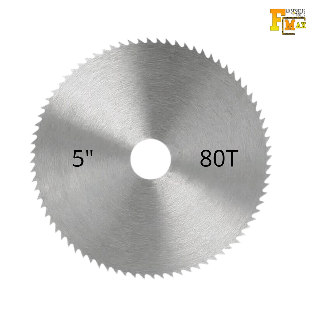 Mata Gerinda Kayu 5 Inch 80T Saw Blade Belah Kayu Mata Gergaji Potong Kayu Mata Gerinda Tangan