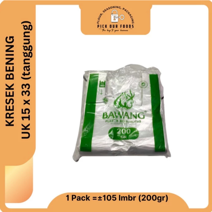 Kantong Kresek Bawang Bening Kecil | Kantong Plastik Bening Sedang