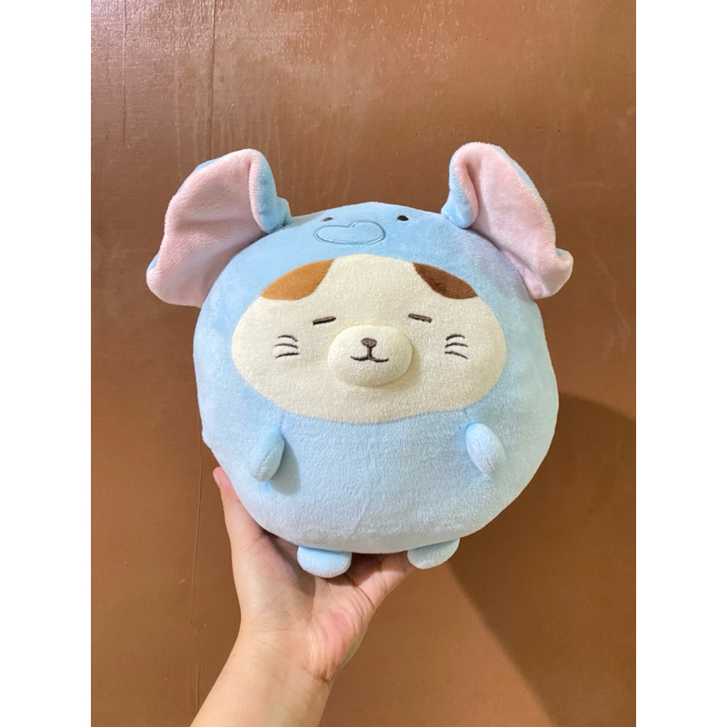 Boneka Karakter Kucing Kostum Gajah Lucu size 25x22cm Original / Boneka Miniso Karakter Kucing Kostu