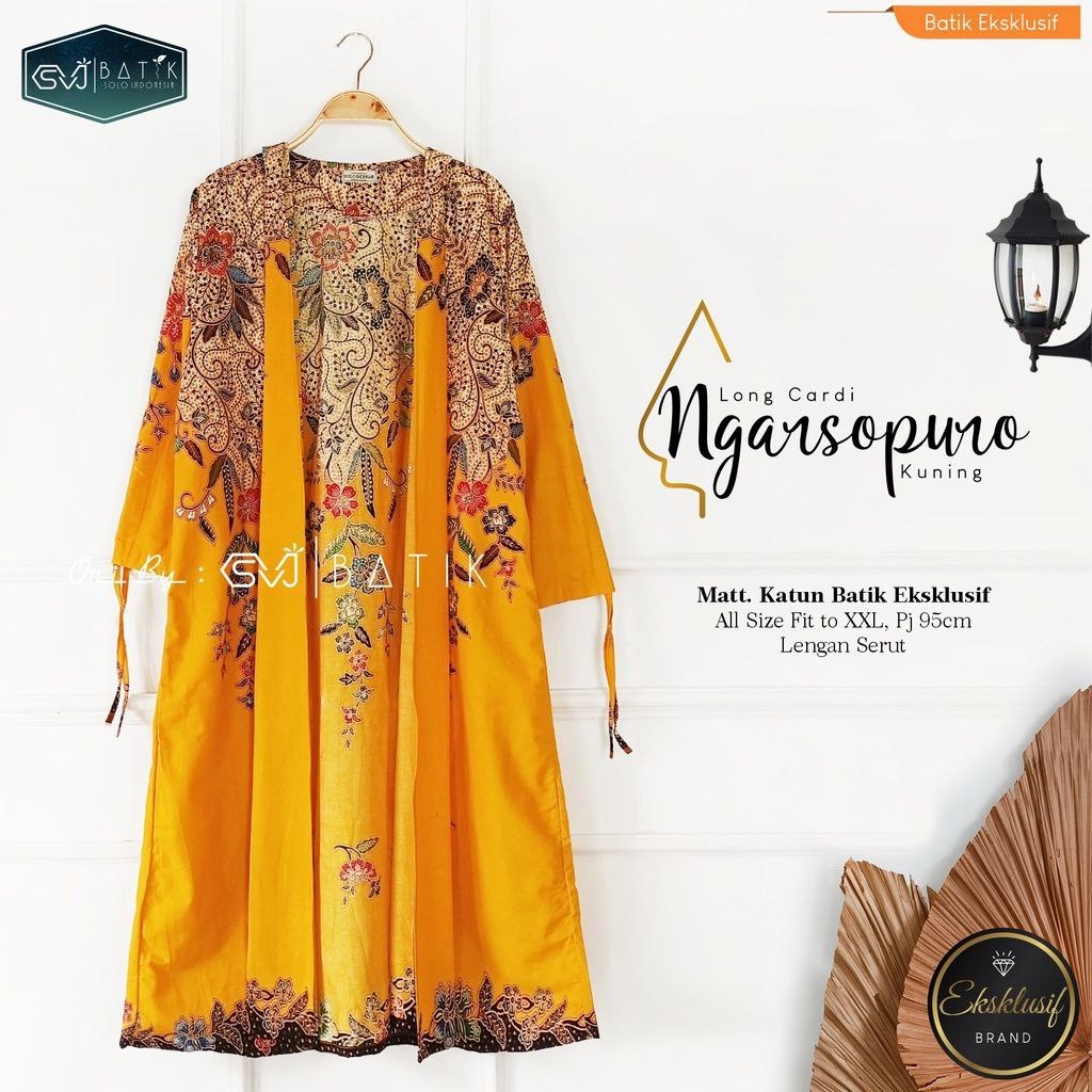 Cardigan OUTER panjang LONG CARDI Batik katun PREMIUM OUTER BATIK zinnia