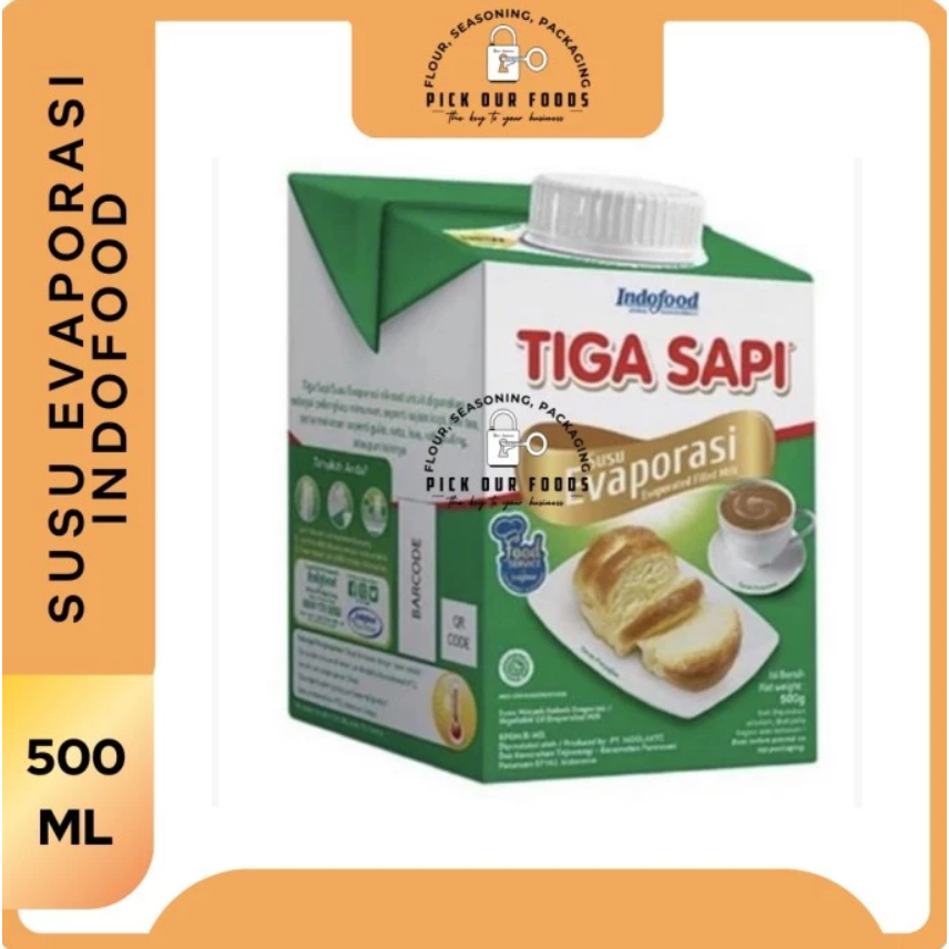 Susu Evaporasi 3 sapi 500ml | Susu evaporasi tiga sapi indofood | Evaporated Milk